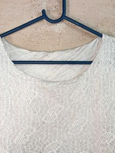 Beautiful Partywear Lace Mini Dress Layered