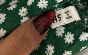 Floral Green Ruffle Shorts