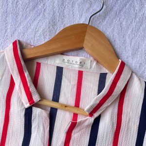 Dotori Striped Korean Top Y2k Vintage