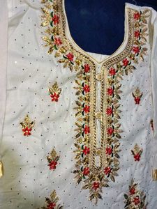 Elegant White Embroidered Salwar Kameez