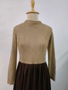 Gold &amp; Brown Dress