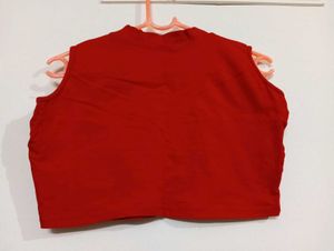 Red Sleeveless Top