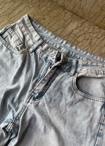 Blue Denim Baggy Mom Jeans