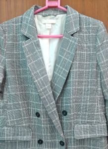 H&amp;M Plaid Blazer