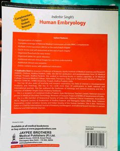 Embryology Text Book -IB Singh  MBBS 1st Year Tex