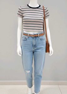 Stylish Striped Crop Top