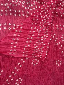 Pink Bandhani Silk Dupatta