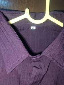 Stylish Plum Striped Shirt