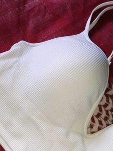 White Padded Sports Bra
