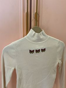 H&M Butterfly Hand Embroidered Top