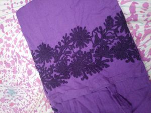Purple Chikenkari Kurta