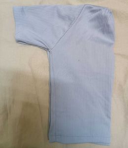 Cute Light Blue Crop Top