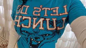 Blue Graphic Tee fitted vintage h&amp;m