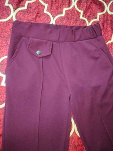 Maroon Top And Formal Pant