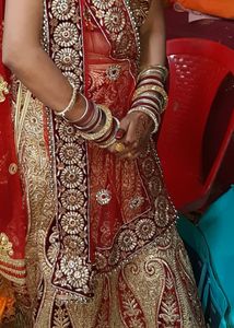Bridal Lahenga Choli With Full Work Dupata In Gold