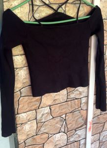 Black Off Shoulder Top