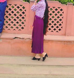 Stylish Purple Midi Dress