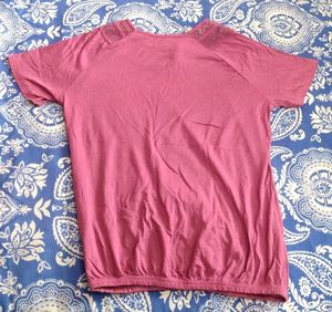 Cute Pink Lace Shoulder Top