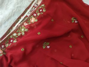 BEAUTIFUL RUST RED SAREE 🌹