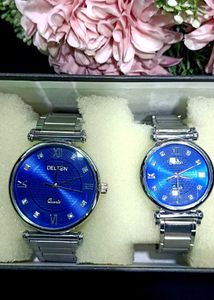 Couple Silver Watch- His &amp; Hers