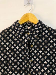 Patterned Linen Shirt