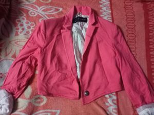 Pink Crop Blazer