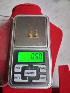 Floral Stud Earrings Gold