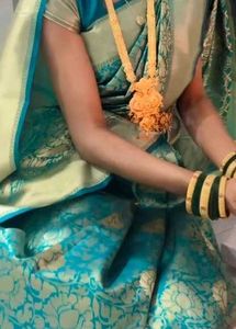 Green Banarasi Saree with blouse