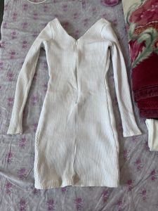 White Long Sleeve Dress