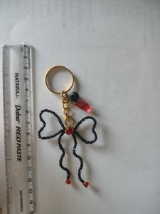 Beaded Bow Keychain