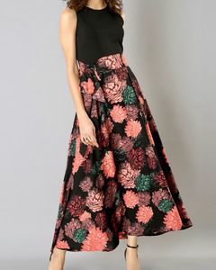 FabAlley Black Printed Maxi Dress