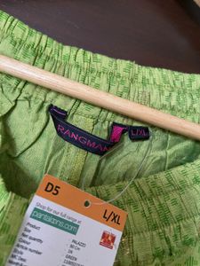 Parrot Green Colour Rangmanch Palazzo (L/Xl)