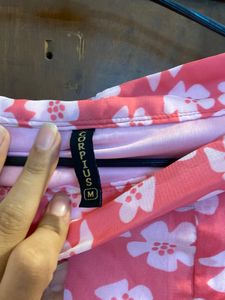 Floral MIDI Skirt With Slit