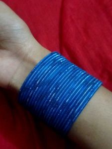 Blue Glass Bangles