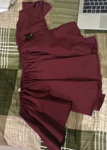 Maroon One-Shoulder Top