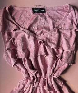 Pink Ruffled Top