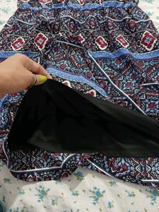 Patterned Sleeveless Dress