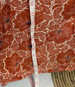 Orange Floral Print Shrug