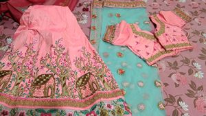 Banarsi Silk Heavy Embroidered lehnga With Choli