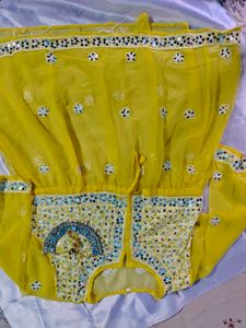 Yellow Floral Embroidered Top