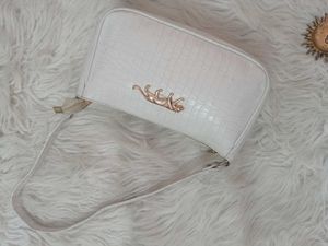 White Croc Shoulder Bag