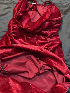 Red Velvet Mini Bodycon Dress