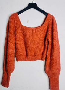 Woollen Crop Sweater For Women