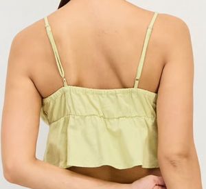 Yellow Tie-Front Cami Top