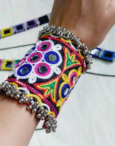 Embroidered Cuff Bracelet