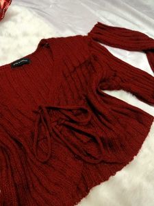 🎀Stylish Maroon Crop Top🎀