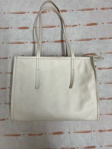 ZARA White Handbag/ Tote Bag