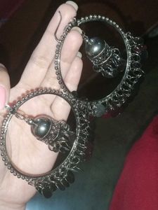 Silver Jhumka Earrings
