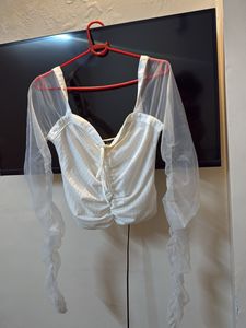 Sheer Sleeve Top