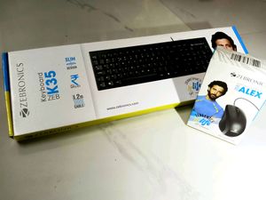 Combo Pack For ZEBRONICS Zeb Keyboard + Alex Mouse